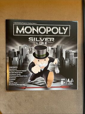 Silver Edition Monopoly Board Game